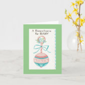 Cadeau voor baby's met vintage uitstraling kaart (Gele Bloem)