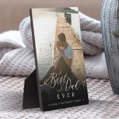 Cadeau voor beste pap, elegant script en volledige fotoplaat