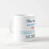 Cadeau voor beste verpleegster koffiemok (Voorkant links)