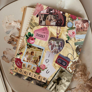 Cadeau voor beste vriendinnen: vintage fotocollage planner