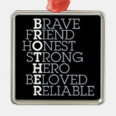 Cadeau voor broer metalen ornament (Voorkant)