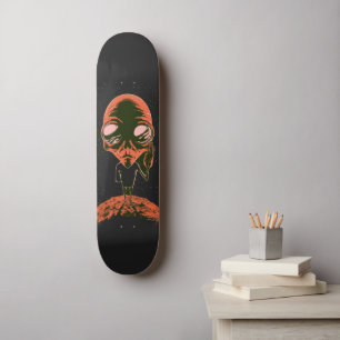 Cadeau voor buitenruimte grappige alien melkweglie skateboard