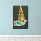 cadeau voor chocolade-ijs canvas afdruk (Insitu (Houten vloer))