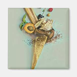 cadeau voor chocolade-ijs magneet