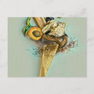Cadeau voor chocolade ijsliefhebber briefkaart