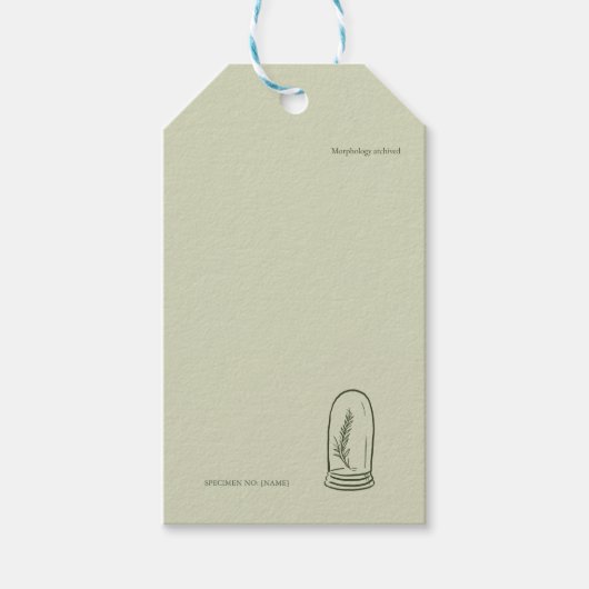 Cadeau voor Dark Academia Botanische Tuin Lezer Cadeaulabel (Voorkant)