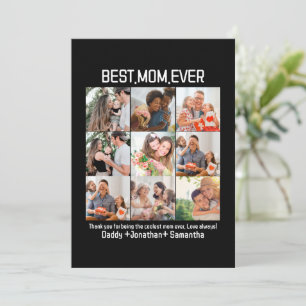 Cadeau voor de beste moeder ooit familie foto coll feestdagenkaart