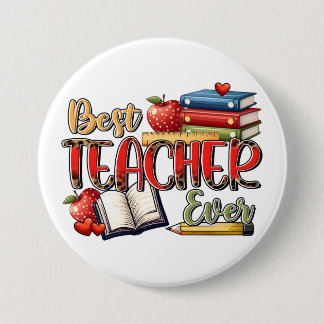 Cadeau voor de leraar | Beste leraar ooit Ronde Button 7,6 Cm