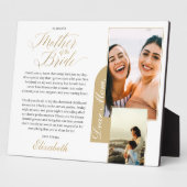 Cadeau voor de Moeder van de Bruid | Foto & Berich Fotoplaat (Zijkant)