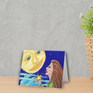 Cadeau voor de Moon Notecard Kaart