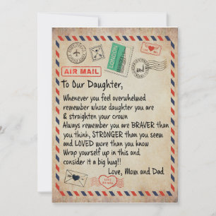 Cadeau voor dochter Voor onze dochter liefde van Kaart
