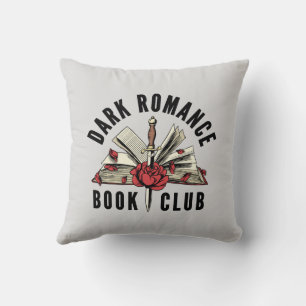 Cadeau voor donkere romantische boekenliefhebber kussen