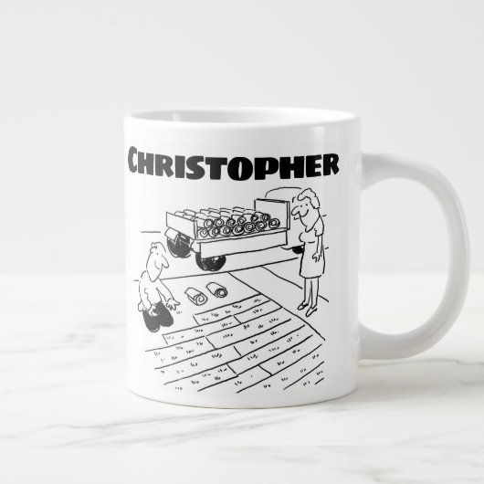 Cadeau voor een Lawn Turf Layer met Naam Extra Grote Beker (Rechts)