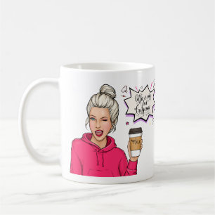 Cadeau voor een leuk meisje dat van koffie houdt koffiemok