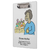 Cadeau voor een zwarte Vrouw docent. onderwijzer Klembord (Links)