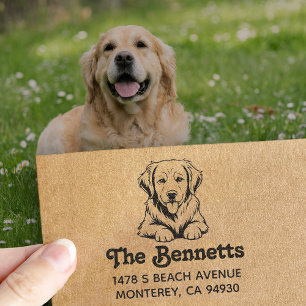 Cadeau voor eigenaar van een Golden Retriever-hond Zelfinktende Stempel
