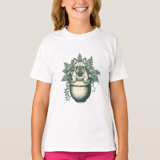 Cadeau voor Franse Bulldog Plantenliefhebber T-shirt