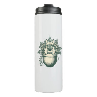 Cadeau voor Franse Bulldog Plantenliefhebber Thermosbeker