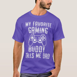 Cadeau voor gamer papa Mijn favoriete gaming buddy T-shirt