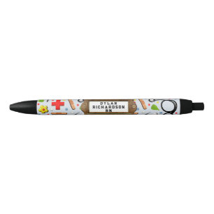 cadeau voor gepersonaliseerde verpleegkundige zwarte inkt pen