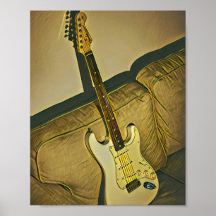 Cadeau voor gitarist voor muziekdocenten poster