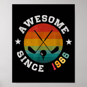 Cadeau voor golfer verjaardag 60 jaar oud geweldig poster