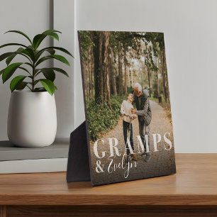 Cadeau voor Gramps & kleinkind Foto Keepsake Fotoplaat