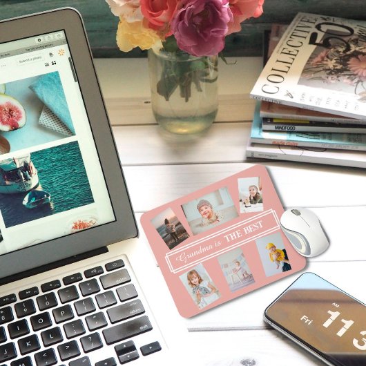 Cadeau voor Grandma Modern Multiple Photo Muismat