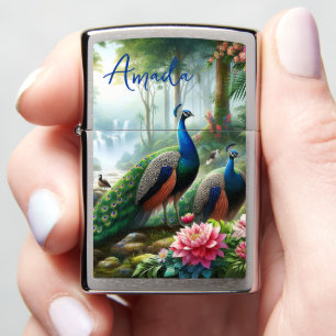 Cadeau voor haar AI Pauw Zippo Aansteker