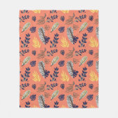 Cadeau voor haar huis & Living Leaf Pattern Fleece Deken (Voorkant)