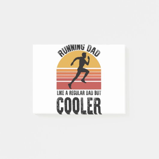 Cadeau voor hardloop vader Vaderdag Marathonloper Post-it® Notes (Voorkant)