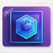 Cadeau voor Haroon Modern 3D fotorooster Muismat (Voorkant)