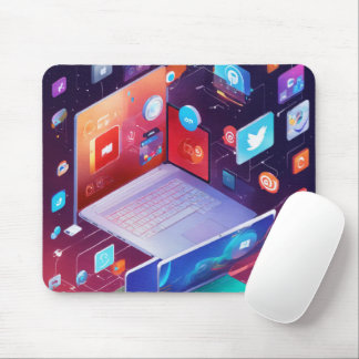 Cadeau voor Haroon Modern 3D Photo Grid Muismat