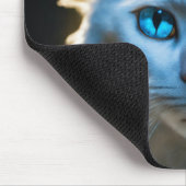 Cadeau voor Haroon Modern CuteCat Grid Muismat (Hoek)