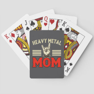 Cadeau voor Heavy Metal Moeder Rock Muziek Liefheb Pokerkaarten