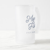 Cadeau voor hem | Stijlvolle Man Fuel Custom Gift Matglas Bierpul (Voorkant rechts)