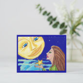 Cadeau voor het Moon Briefkaart (Staand voorkant)