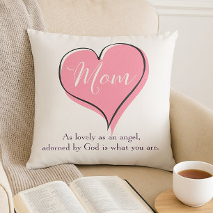  cadeau voor het roze hart van moeder kussen