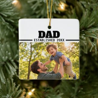 Cadeau voor het Vader worden Foto Keramisch Ornament