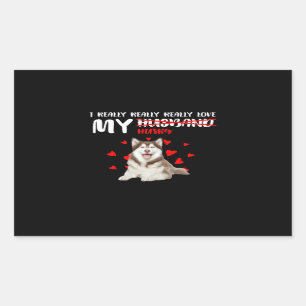cadeau voor honden Ik hou echt van mijn man Rechthoekige Sticker