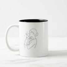 Cadeau voor hondenmoeder koffiemok minimalistische