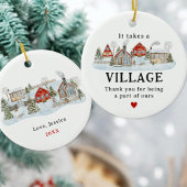 Cadeau voor Hulp in de Dorpsgemeenschap Bedankt Keramisch Ornament