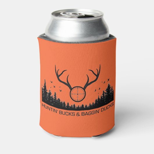 cadeau voor jager en koelbox blikjeskoeler (Blikje Achterkant)