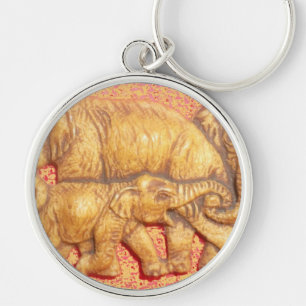 Cadeau voor jongens en meisjes Olifantenfamilie Co Sleutelhanger