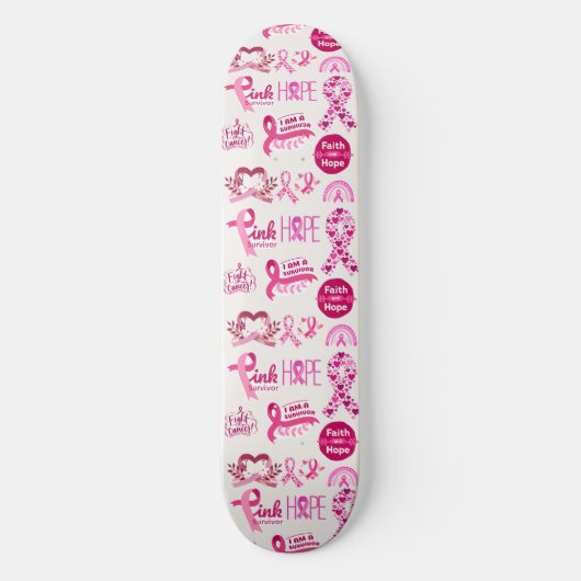 Cadeau voor kankeroverlevende - krijger skateboard (Voorkant)