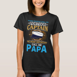 Cadeau voor kapitein van pontonboot voor grootvade t-shirt