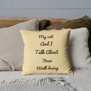 Cadeau voor kattencatimoeder Beste vriendinnen BFF Kussen