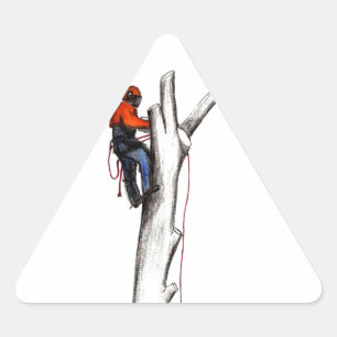cadeau voor kerstcadeau voor chirurg rond Aborist Driehoek Sticker