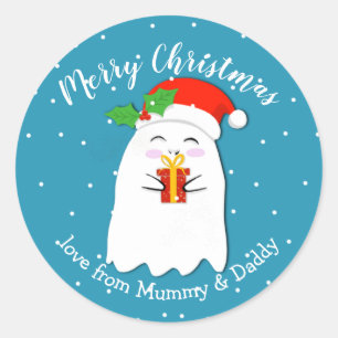 cadeau voor kerstcadeautje ronde sticker