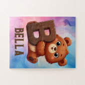 Cadeau voor kind met aangepaste naam puzzel legpuzzel (Horizontaal)